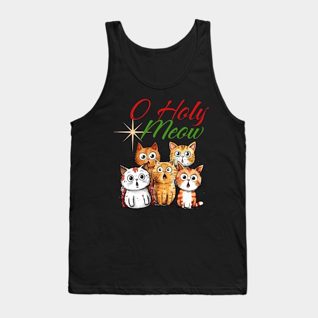 O Holy Meow Christmas Design Tank Top by Luxinda